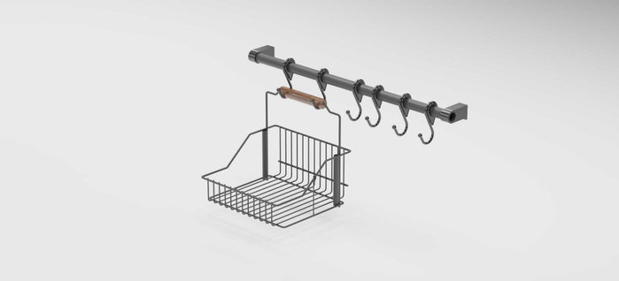 Hermia Organizador Metálico SM028-B Negro (2 Piezas)
